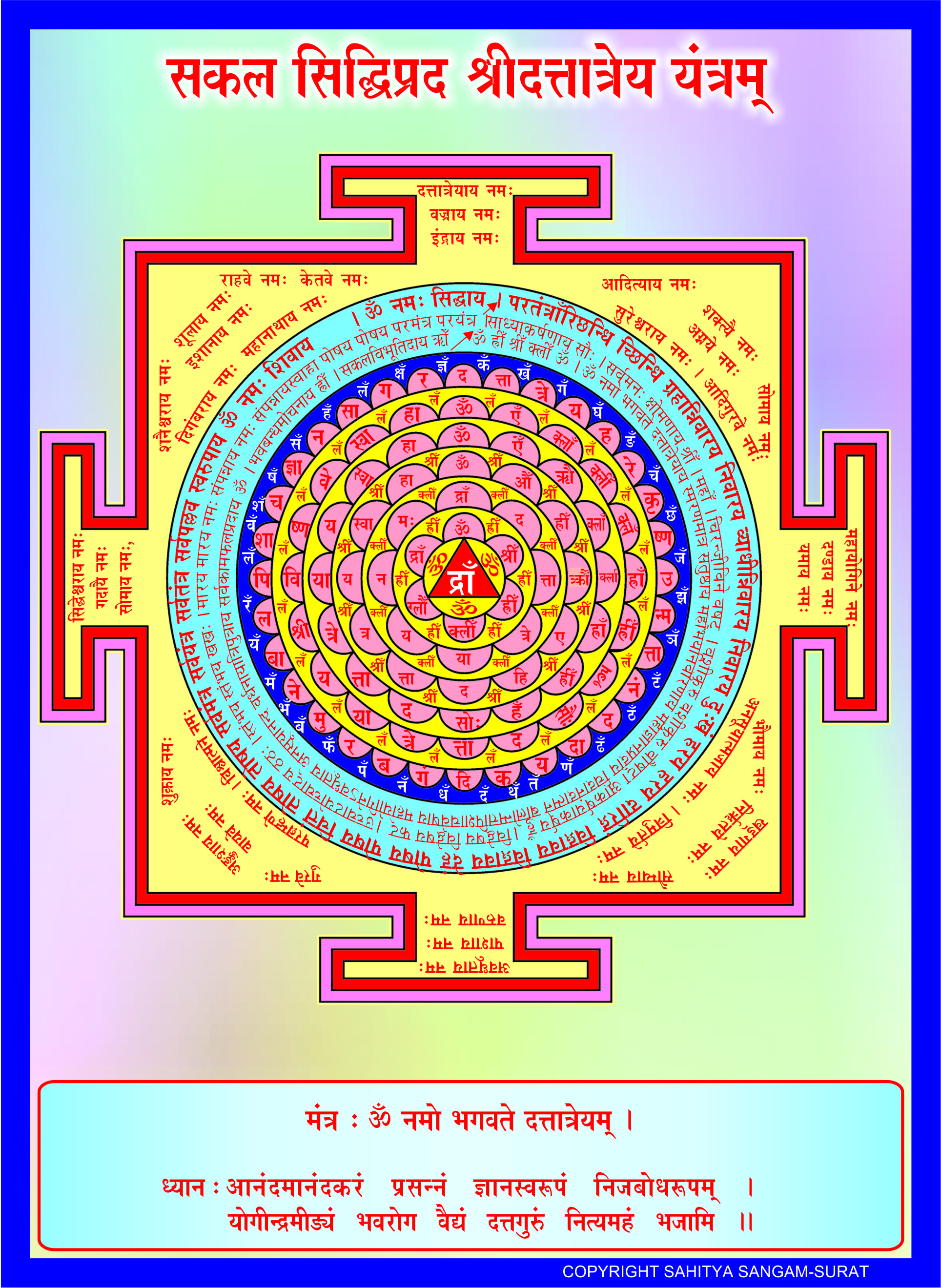 Sakal Siddhiprad Shri Duttatrey Yantram
